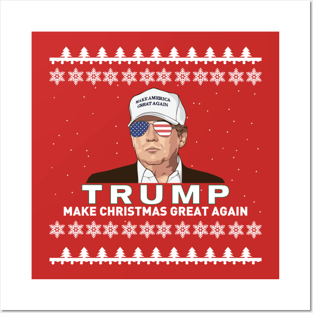 TRUMP Ugly Christmas Sweater Wall Art by ericb